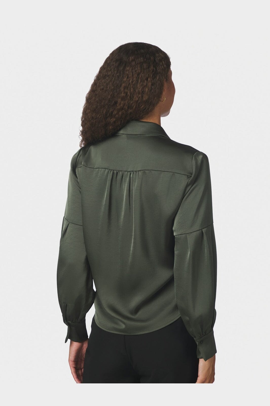 Neo Noir - Naja Satin Shirt 160801 - 591 - Deep Green