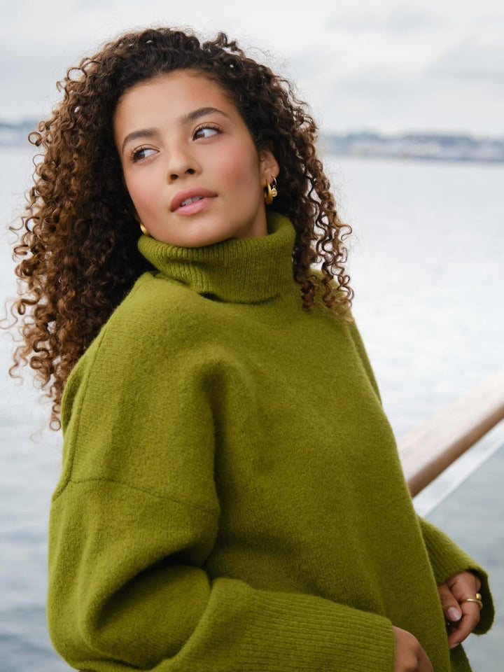 Neo Noir - Naline Knit Blouse 165512 - 340 - Sage Green Strikbluser 