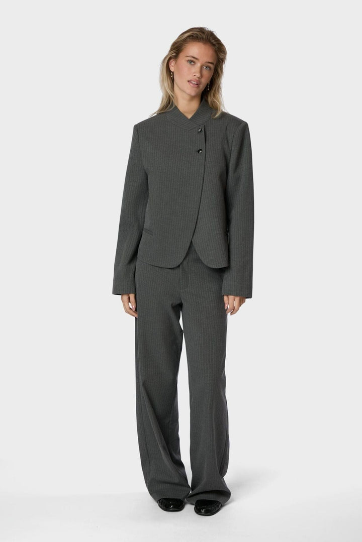 Neo Noir - Nathalie Slim Pinstripe Pants 170346 - 130 - Grey Bukser 