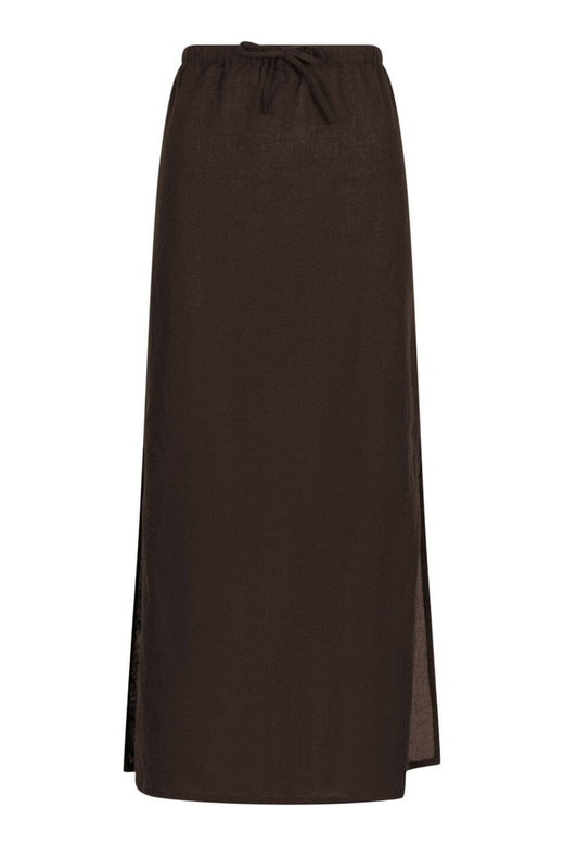 Neo Noir - Noa Linen Skirt 159936 - 676 - Dark Brown