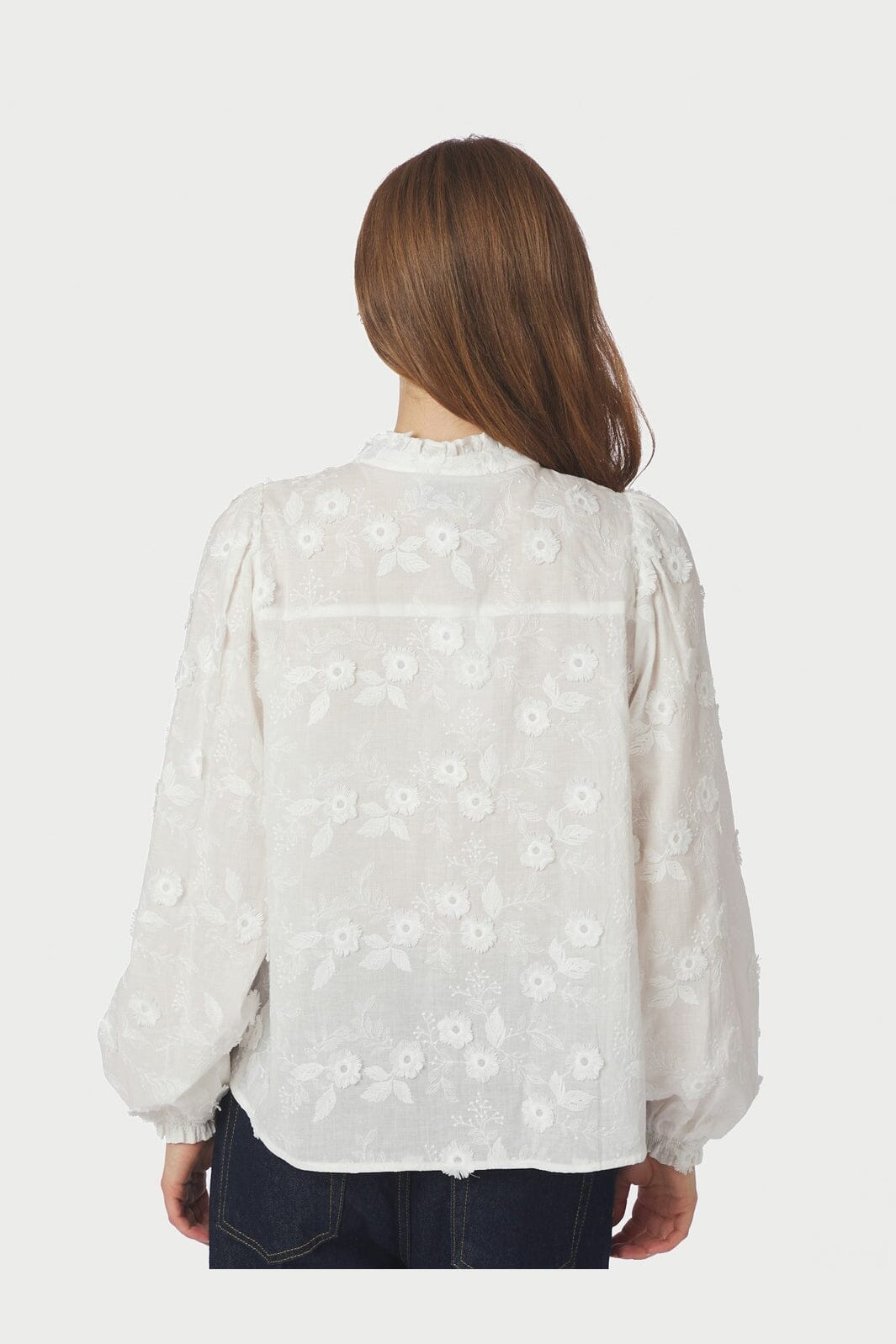 Neo Noir - Oda Deco Emb Shirt 166733 - 120 - White