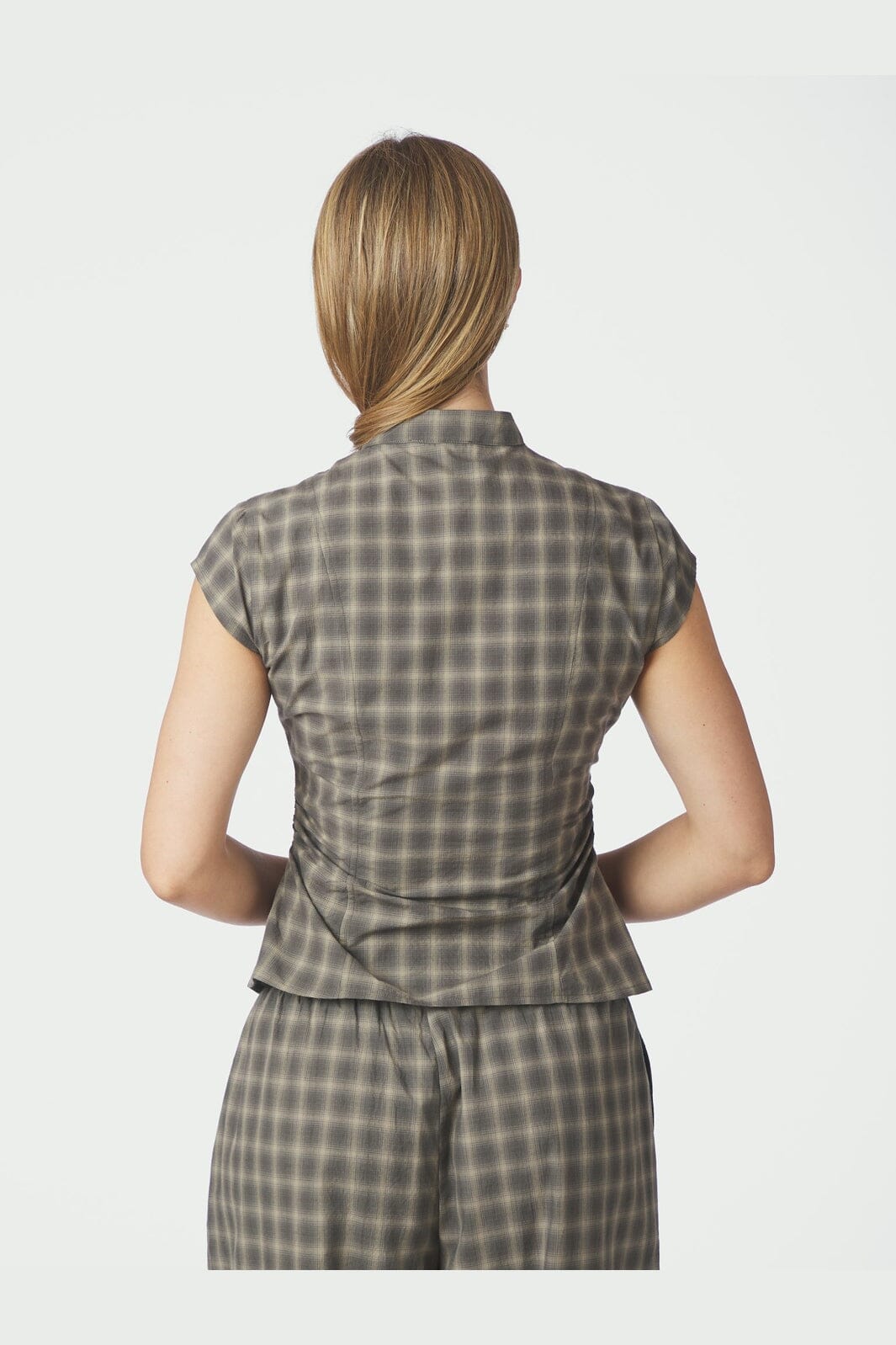 Neo Noir - Pascale Checked Blouse 169633 - 157 - Dusty Army