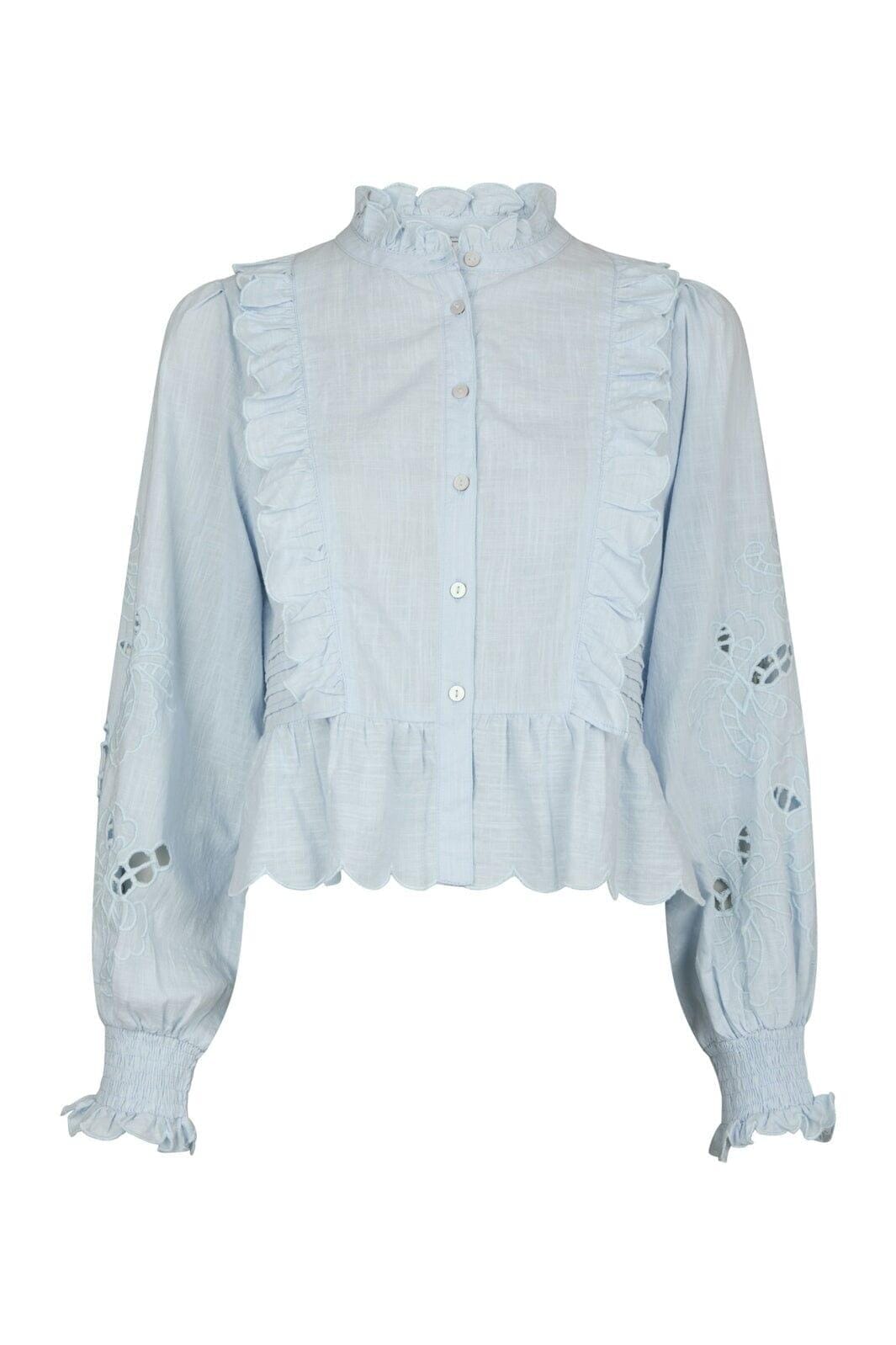 Neo Noir - Petrine Embroidery Blouse 161136 - 145 - Light Blue