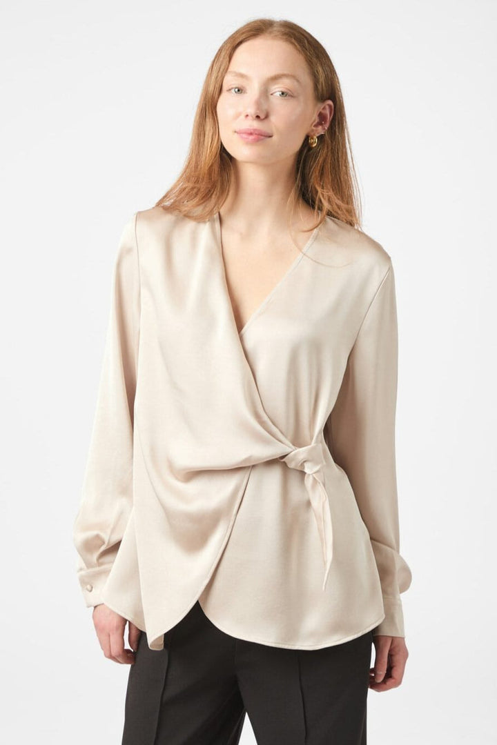 Neo Noir - Petris Heavy Sateen Blouse 166035 - 720 - Champagne