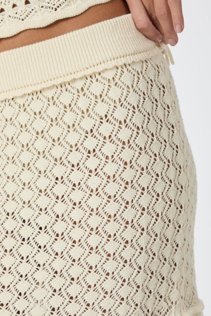 Neo Noir - Pillina Crochet Knit Skirt 165220 - 122 - Creme