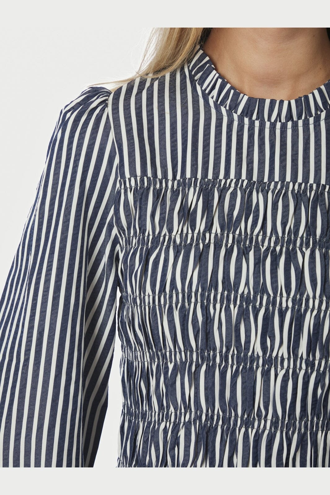 Neo Noir - Possa Big Stripe Blouse 168022 - 141 - Navy