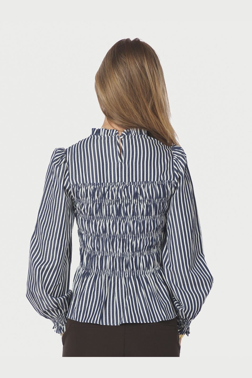 Neo Noir - Possa Big Stripe Blouse 168022 - 141 - Navy