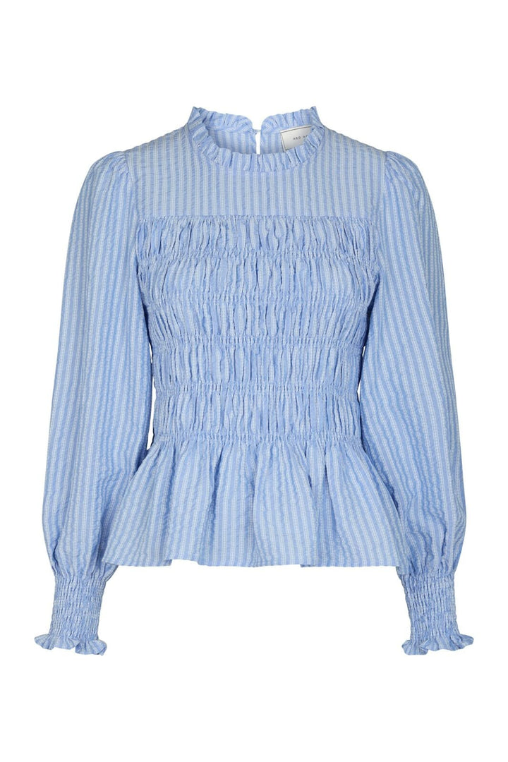 Neo Noir - Possa Twist Stripe Blouse 166412 - 145 - Light Blue