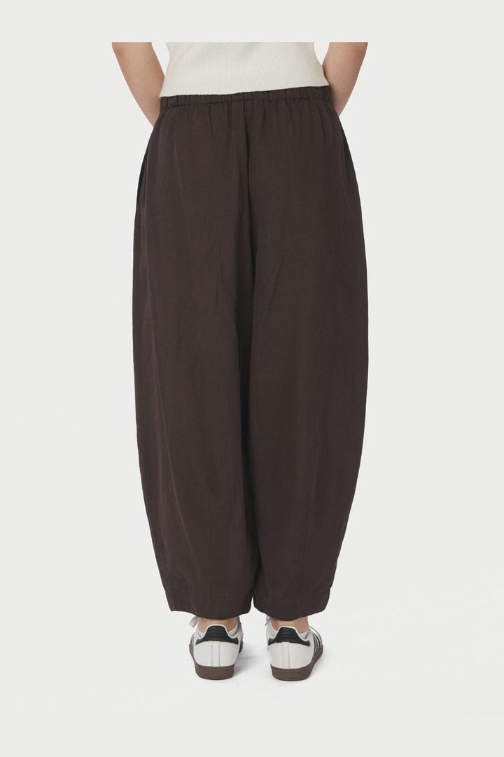 Neo Noir - Prina Linen Pants 167438 - 676 - Dark Brown