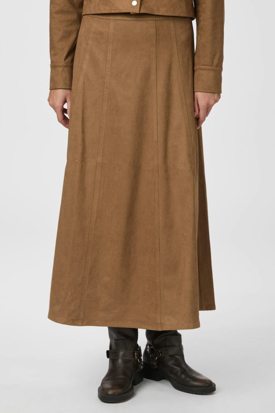 Neo Noir - Raya Faux Suede Skirt 166255 - 604 - Cognac