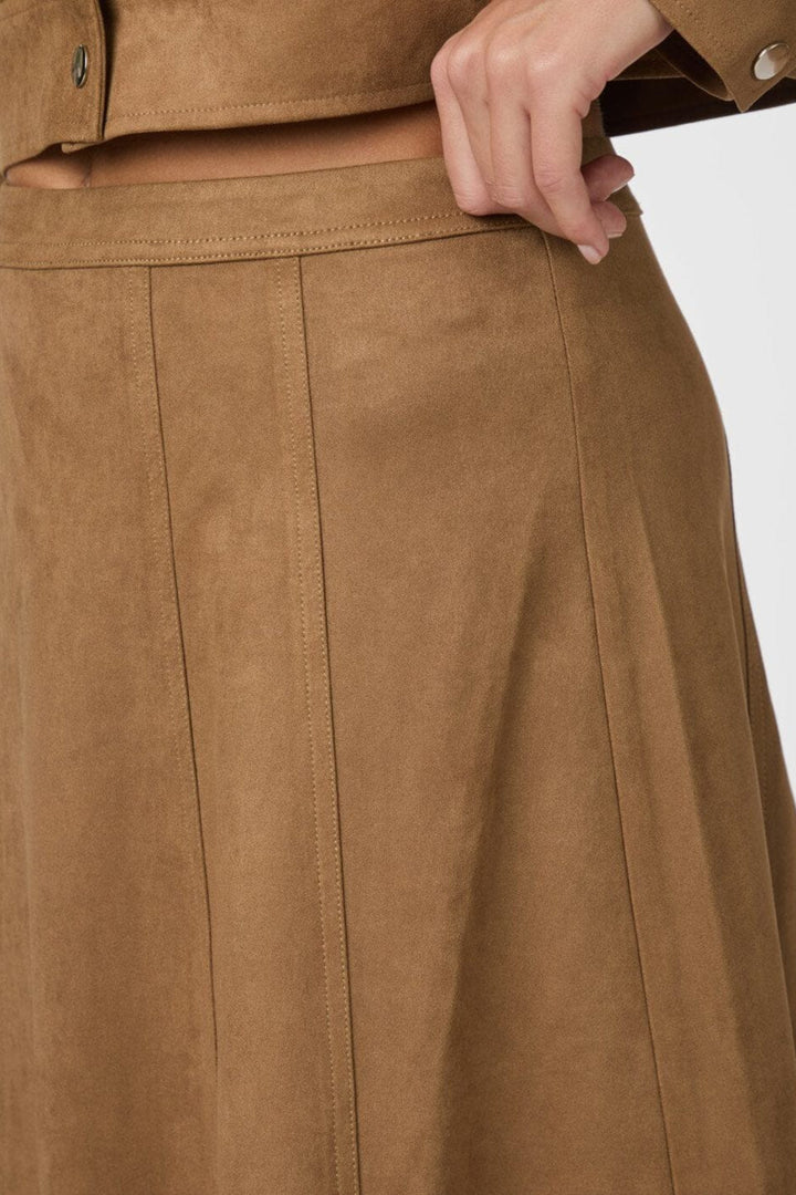 Neo Noir - Raya Faux Suede Skirt 166255 - 604 - Cognac