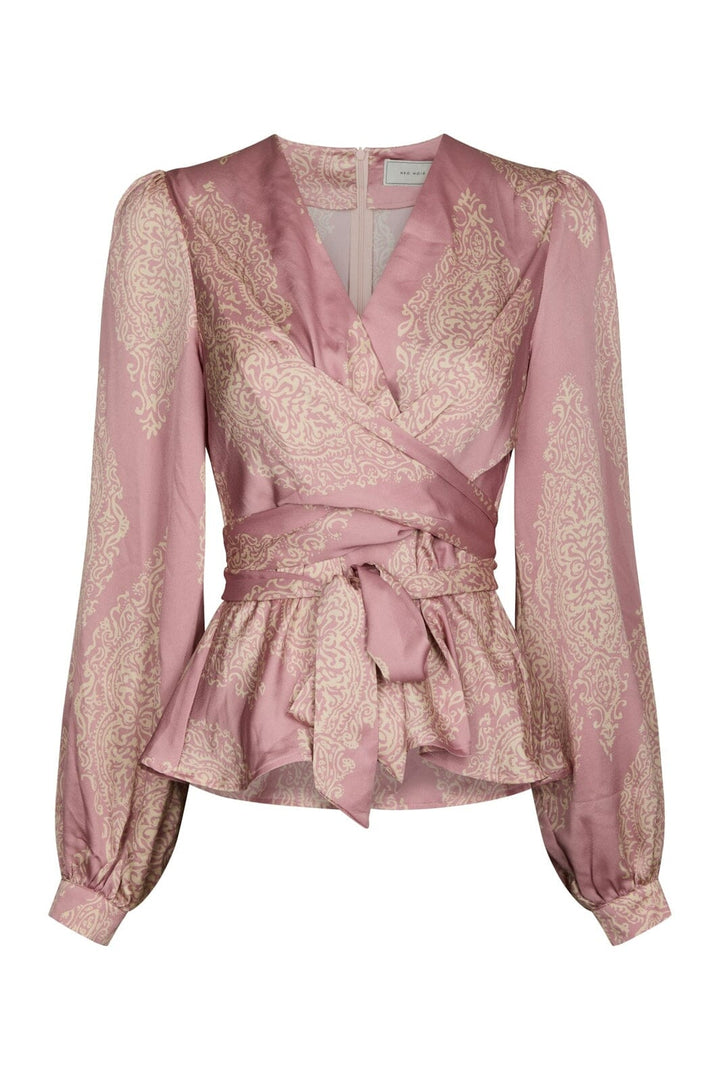 Neo Noir - Rista Paisley Drop Blouse 166208 - 823 - Evening Rose