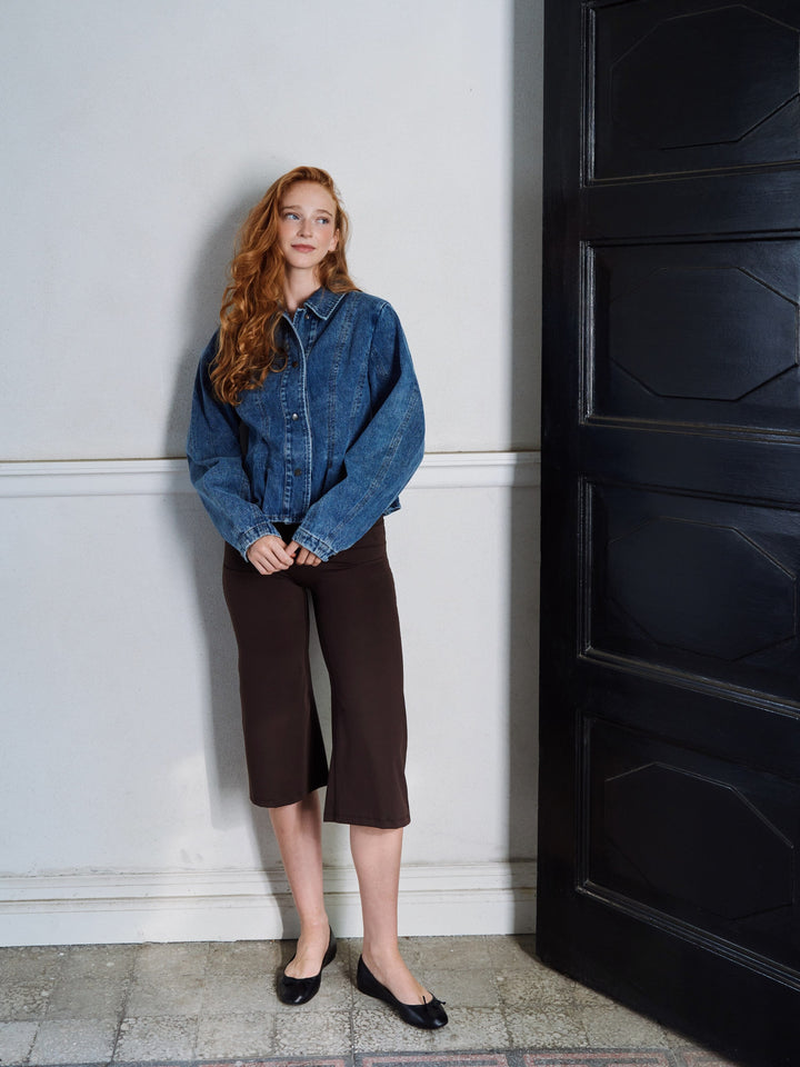 Neo Noir - Rivora Denim Peplum Jacket 169549 - 140 - Blue Jakker 