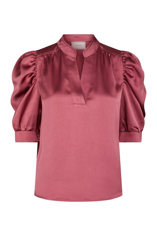 Neo Noir - Roella Heavy Sateen Blouse 162590 - 430 - Cherry Pink
