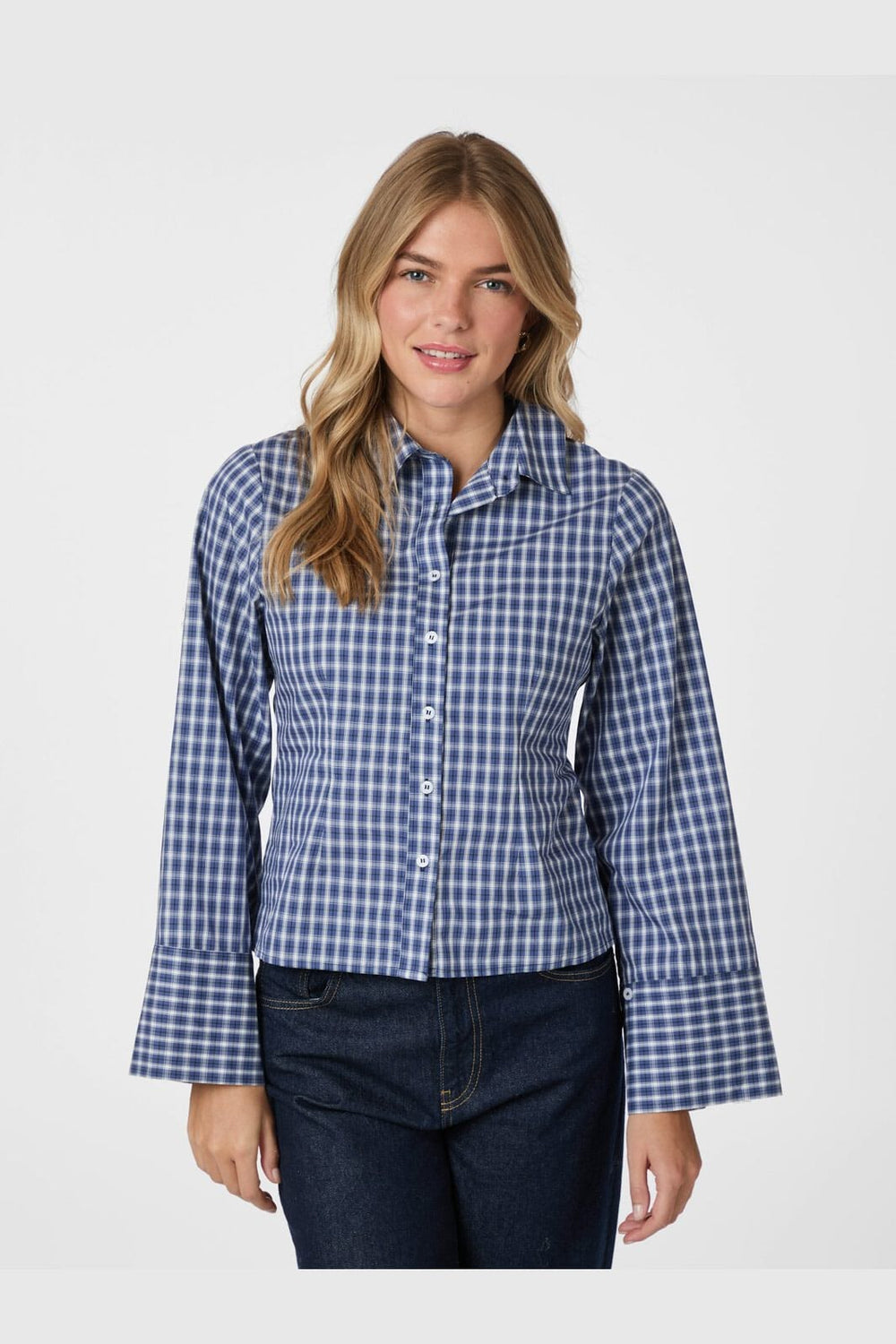 Neo Noir - Rosa Check Shirt 165895 - 534 - Dark Blue
