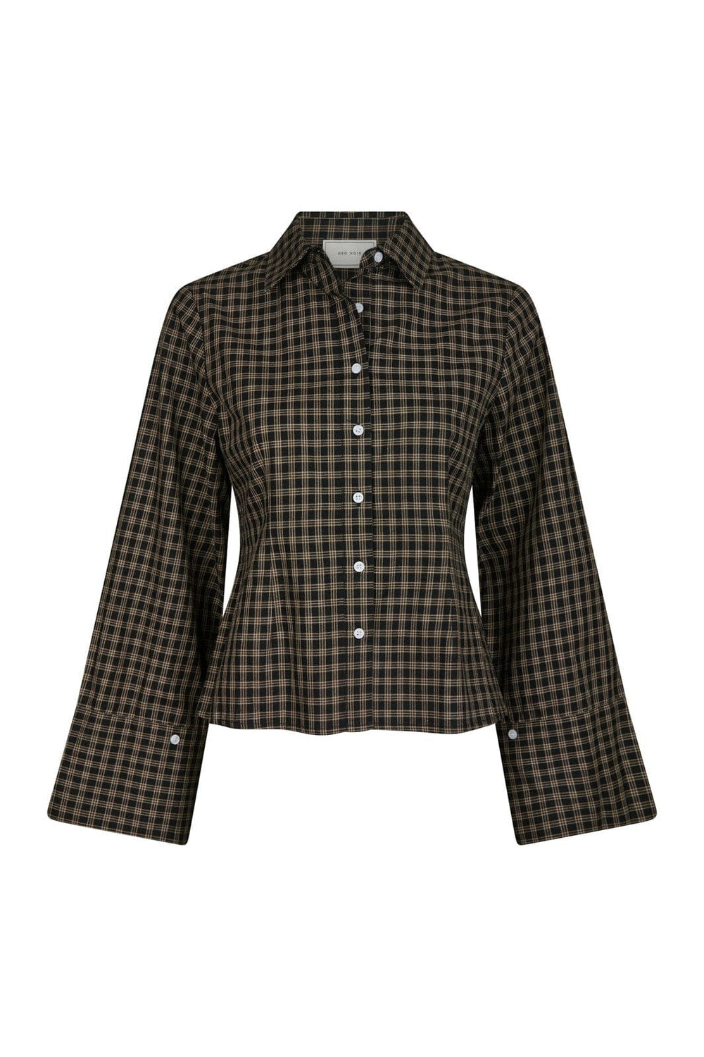 Neo Noir - Rosa Mini Check Shirt 167089 - 100 - Black