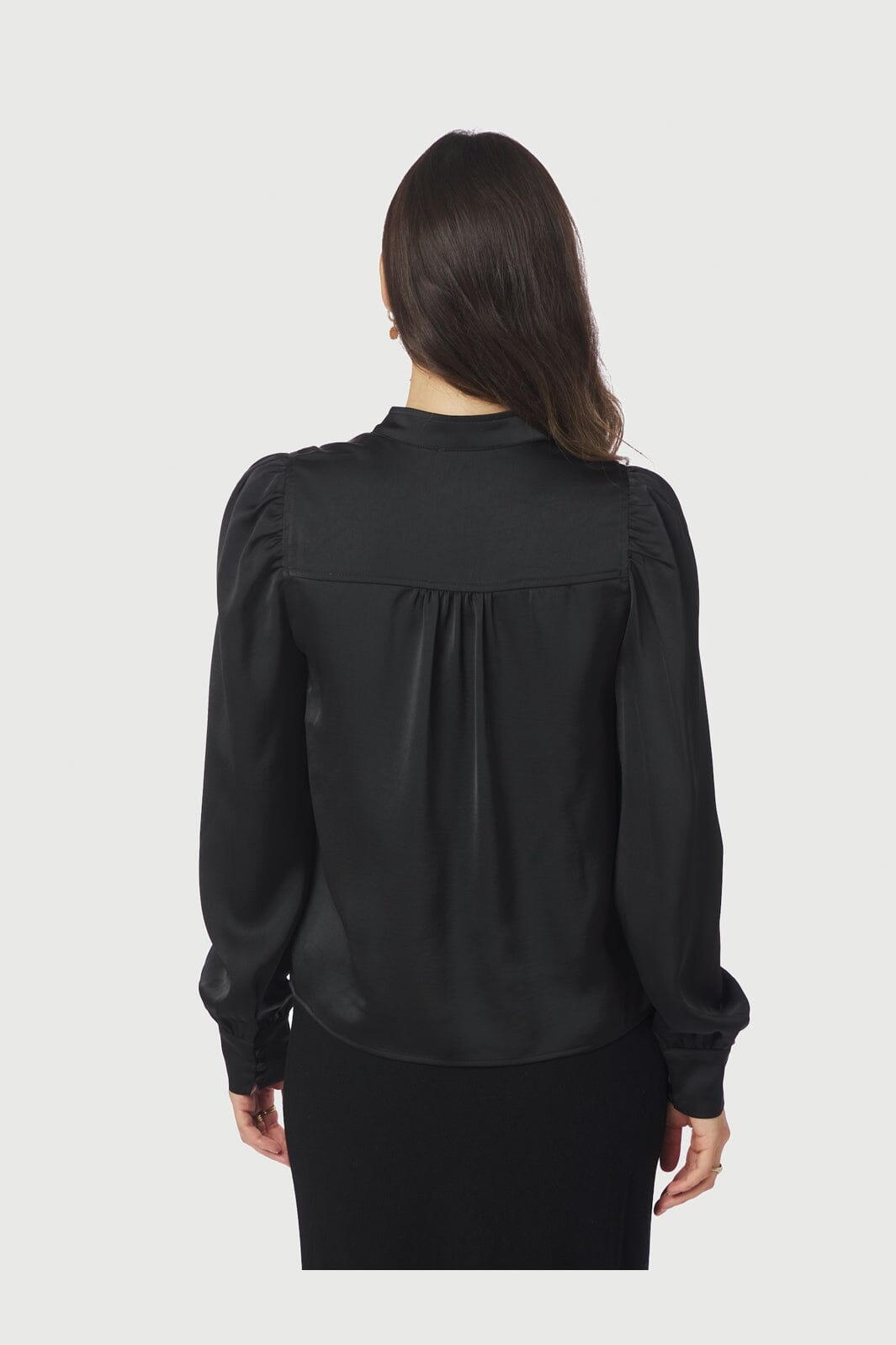 Neo Noir - Rosslyn Heavy Sateen Blouse 163769 - 100 - Black