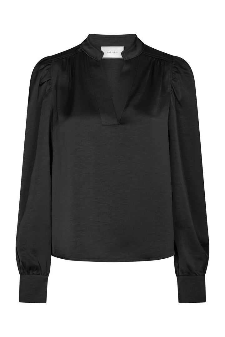Neo Noir - Rosslyn Heavy Sateen Blouse 163769 - 100 - Black
