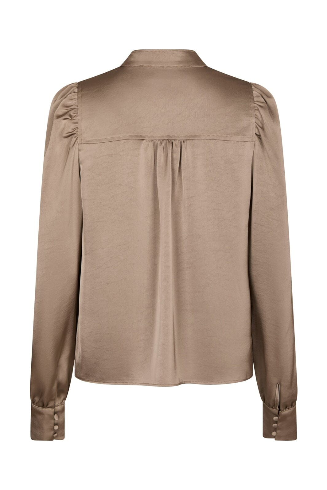 Neo Noir - Rosslyn Heavy Sateen Blouse 163769 - 811 - Dark Taupe