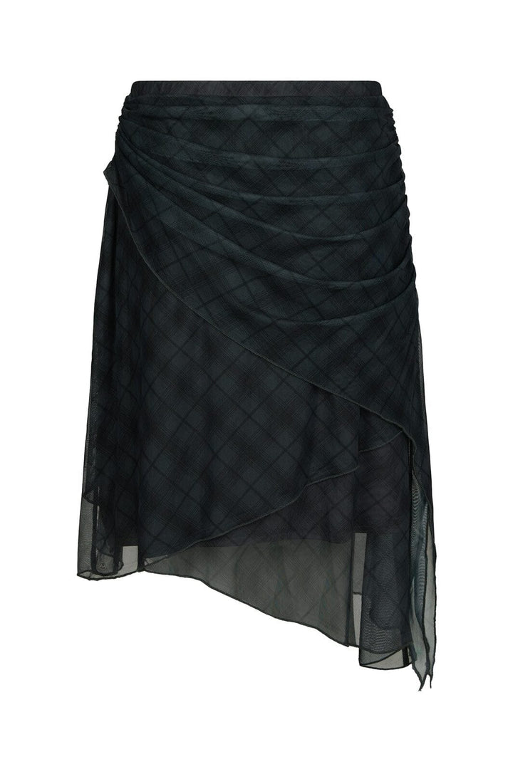 Neo Noir - Saffron Check Mesh Skirt 167206 - 104 - Dark Grey