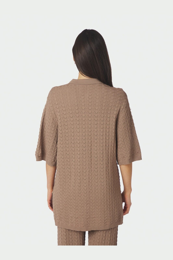 Neo Noir - Sette Fine Crochet Blouse 168327 - 214 - Taupe