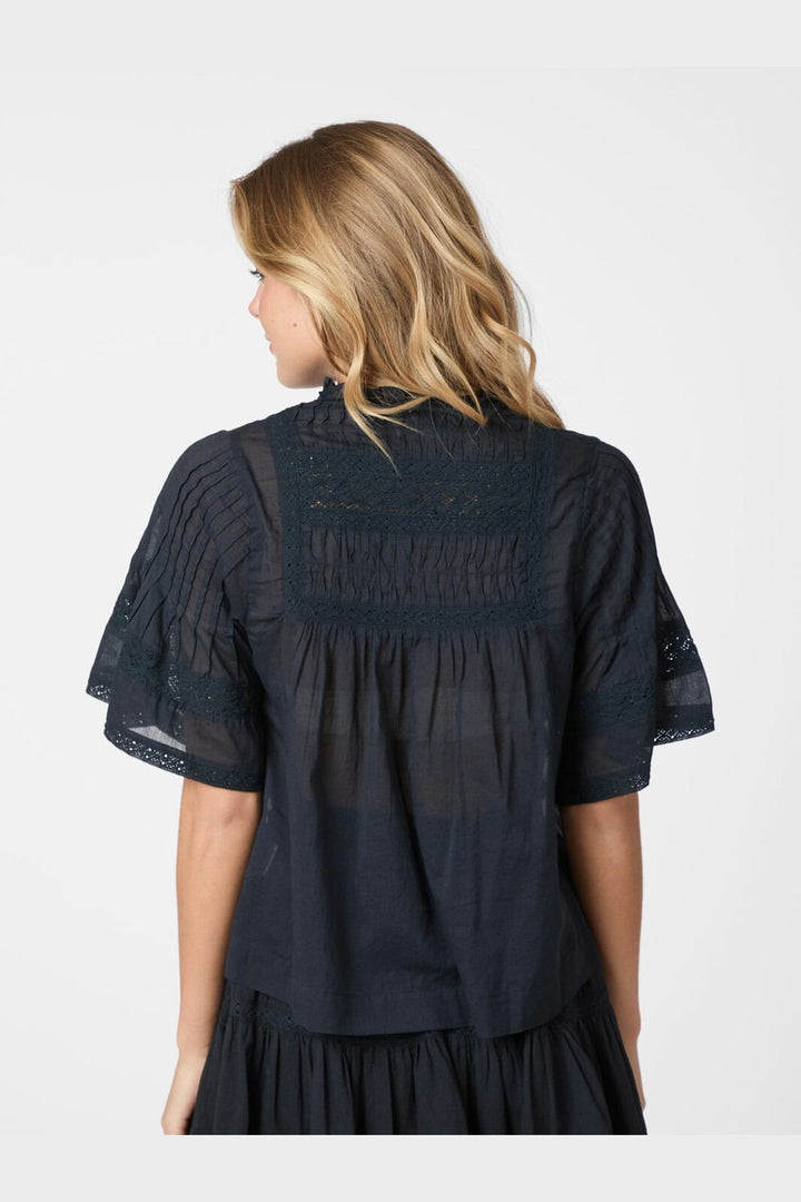 Neo Noir - Siama S Voile Blouse 164703 - 141 - Navy