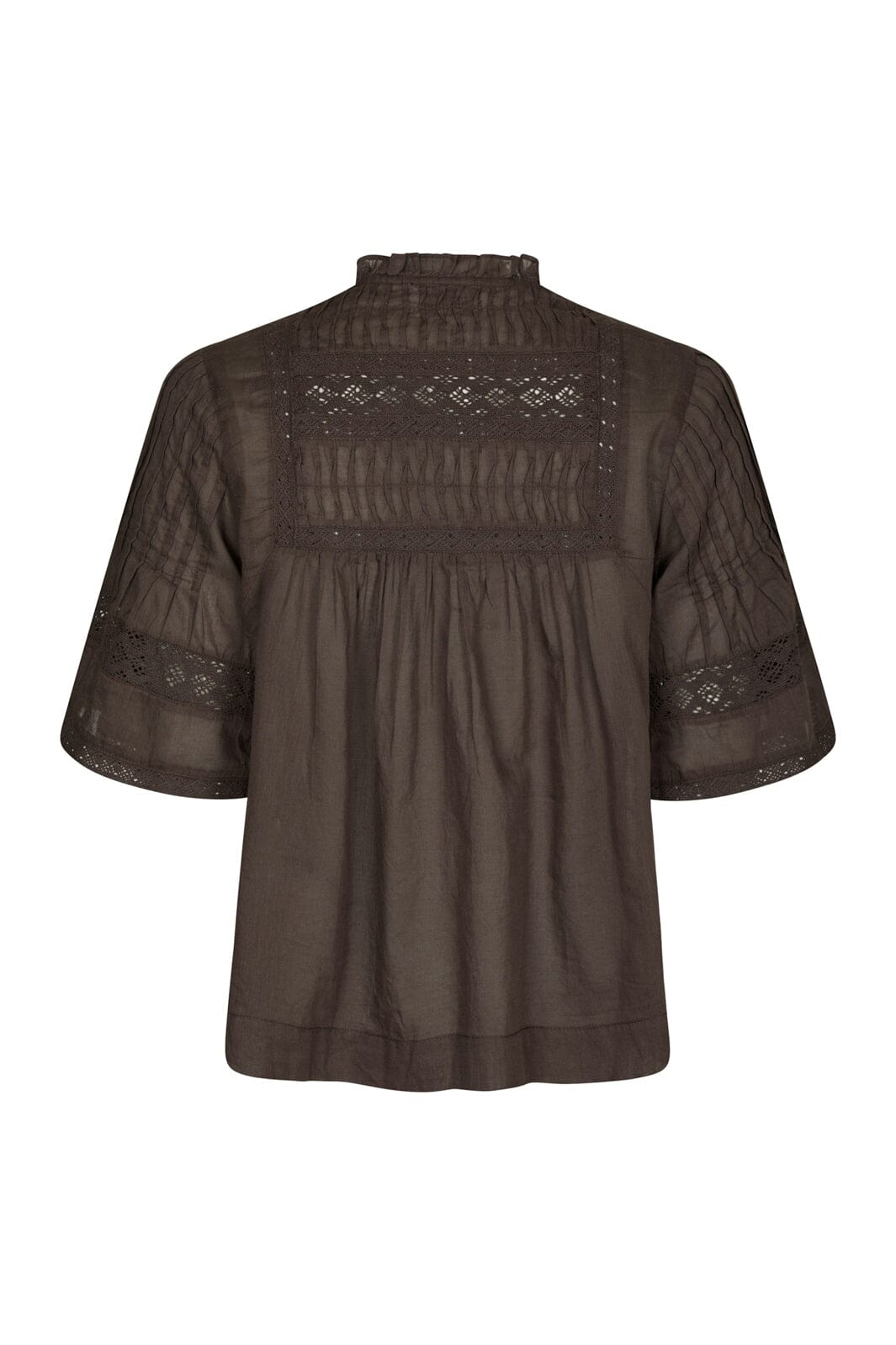 Neo Noir - Siama S Voile Blouse 164703 - 676 - Dark Brown