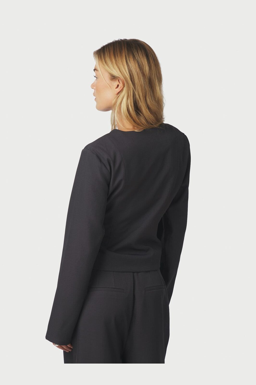Neo Noir - Simmi Eyelet Blouse 166960 - 104 - Dark Grey