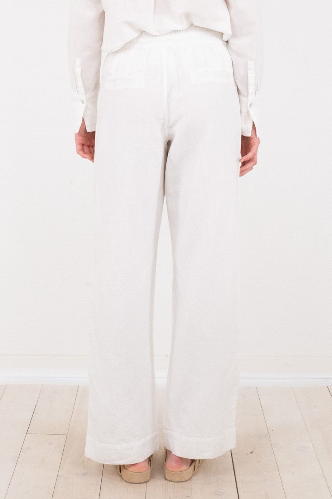Neo Noir - Sonar Linen Pants - White Bukser 