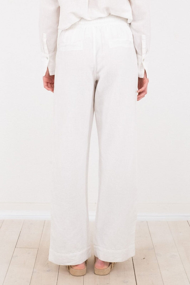 Neo Noir - Sonar Linen Pants - White Bukser 