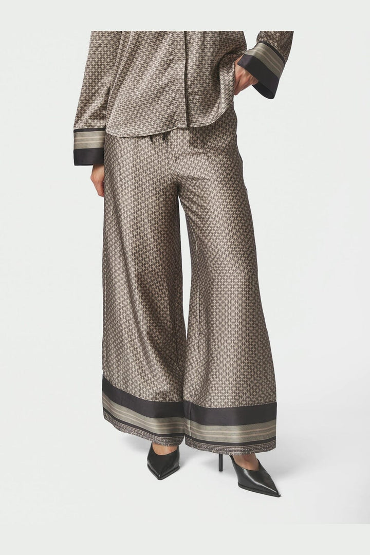 Neo Noir - Sora Pattern Pants 170076 - 123 - Beige