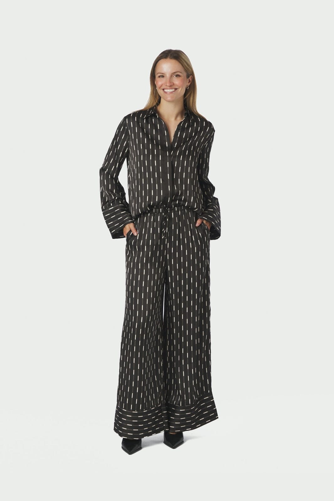 Neo Noir - Sora Print Pants 169279 - 676 - Dark Brown