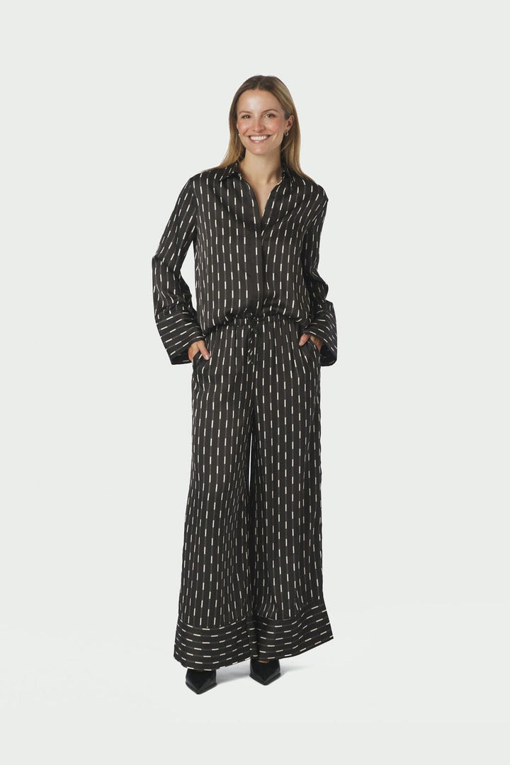 Neo Noir - Sora Print Pants 169279 - 676 - Dark Brown