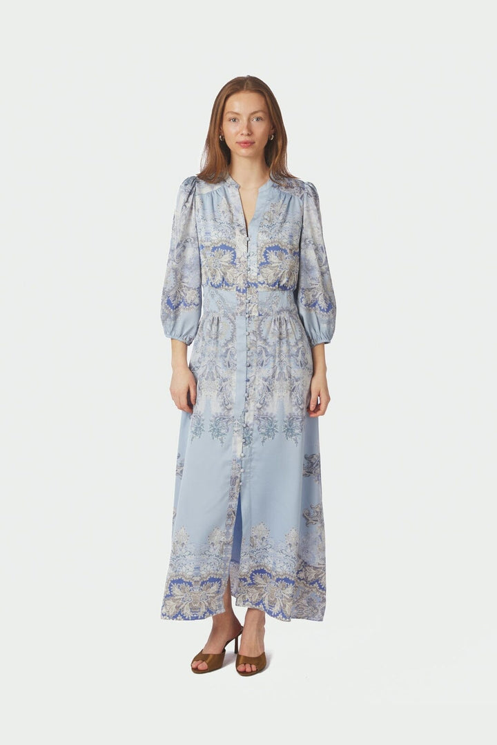 Neo Noir - Stellar Artist Paisley Dress 165339 - 145 - Light Blue