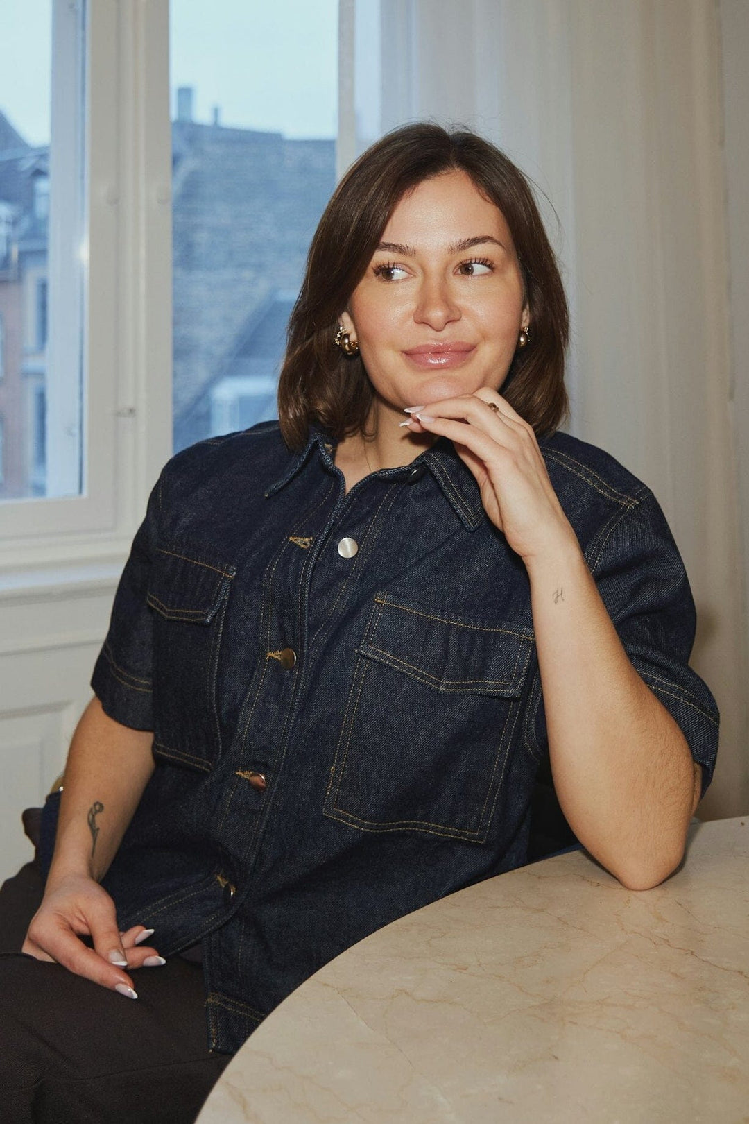 Neo Noir - Tiki Denim Shirt 164303 - 534 - Dark Blue Skjorter 