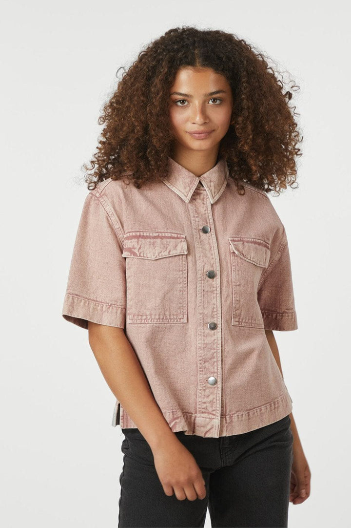 Neo Noir - Tiki Solid Shirt 166370 - 171 - Ash Rose