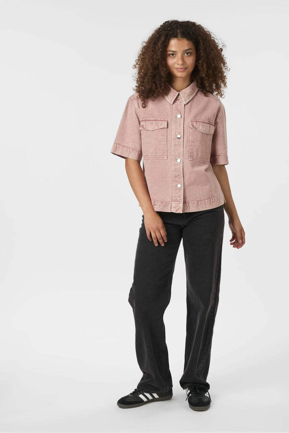 Neo Noir - Tiki Solid Shirt 166370 - 171 - Ash Rose