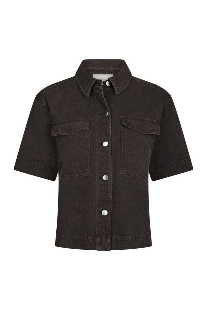 Neo Noir - Tiki Solid Shirt 166370 - 676 - Dark Brown