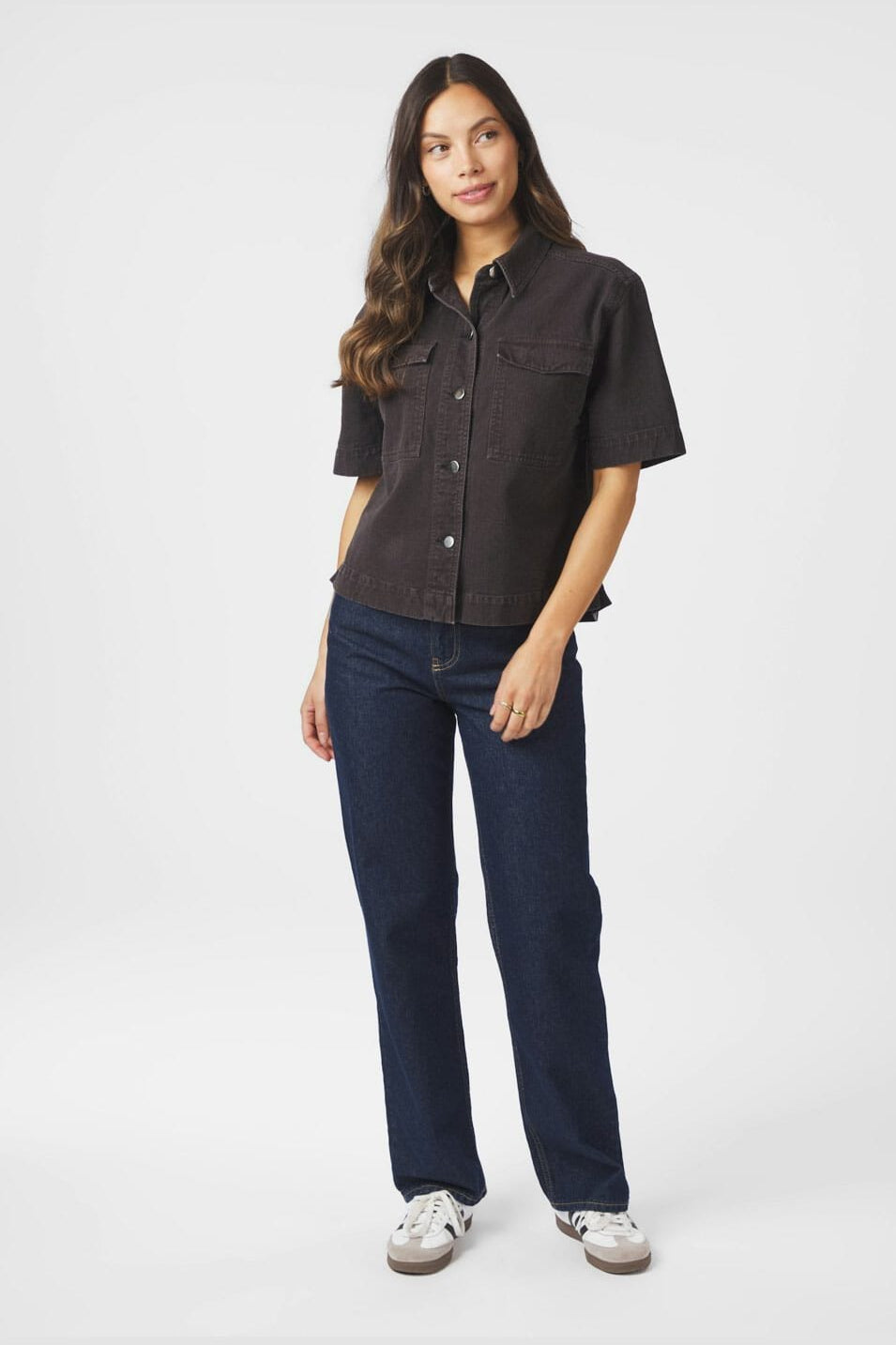 Neo Noir - Tiki Solid Shirt 166370 - 676 - Dark Brown