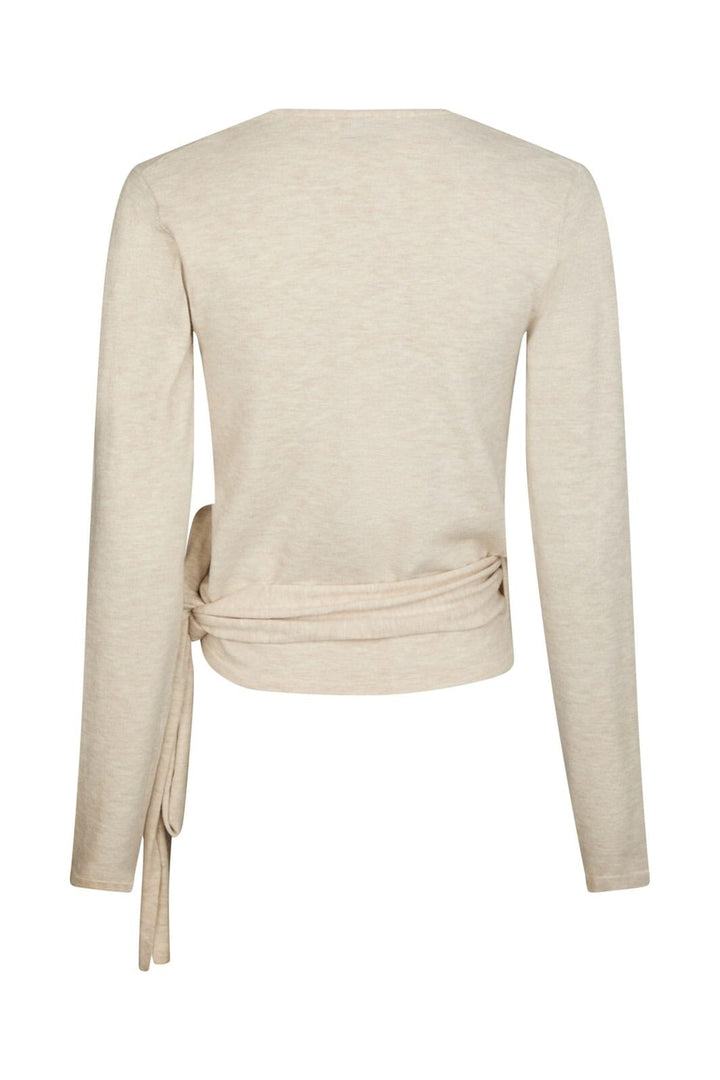 Neo Noir - Tilfa Knit Wrap Blouse 166313 - 213 - Sand