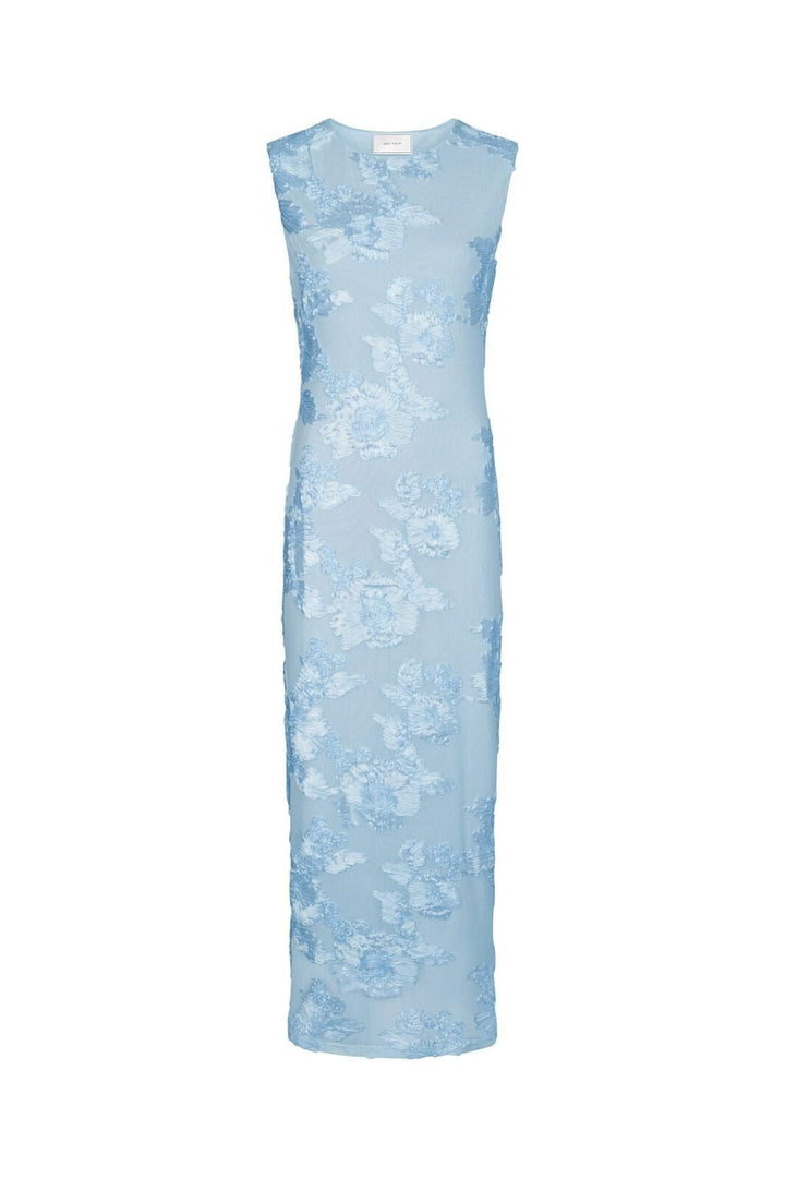 Neo Noir - Tiranna Big Flower Mesh Dress 166824 - 145 - Light Blue