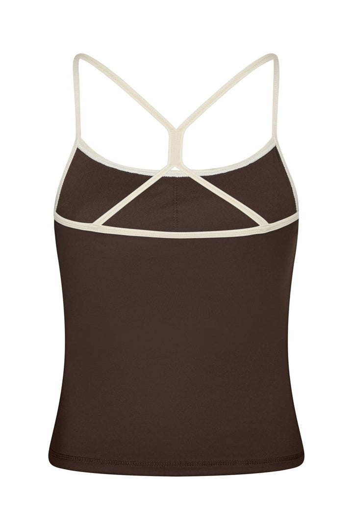 Neo Noir - Tirri Contrast Top 170724 - 676 - Dark Brown