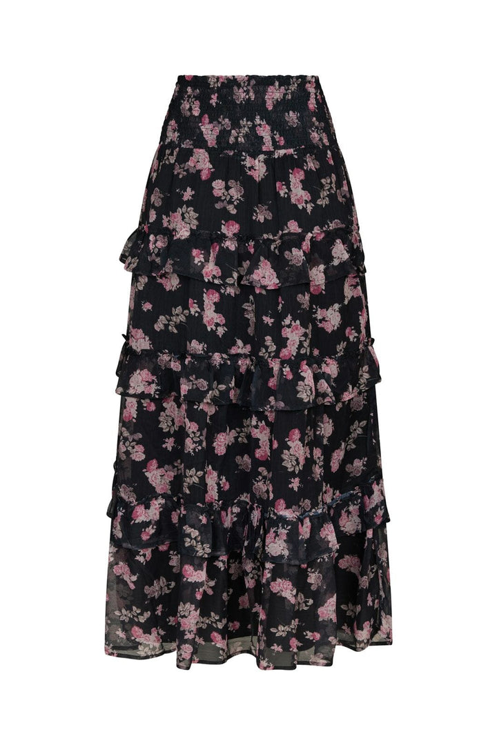 Neo Noir - Toddy Marigold Print Skirt 165526 - 702 - Dark Navy