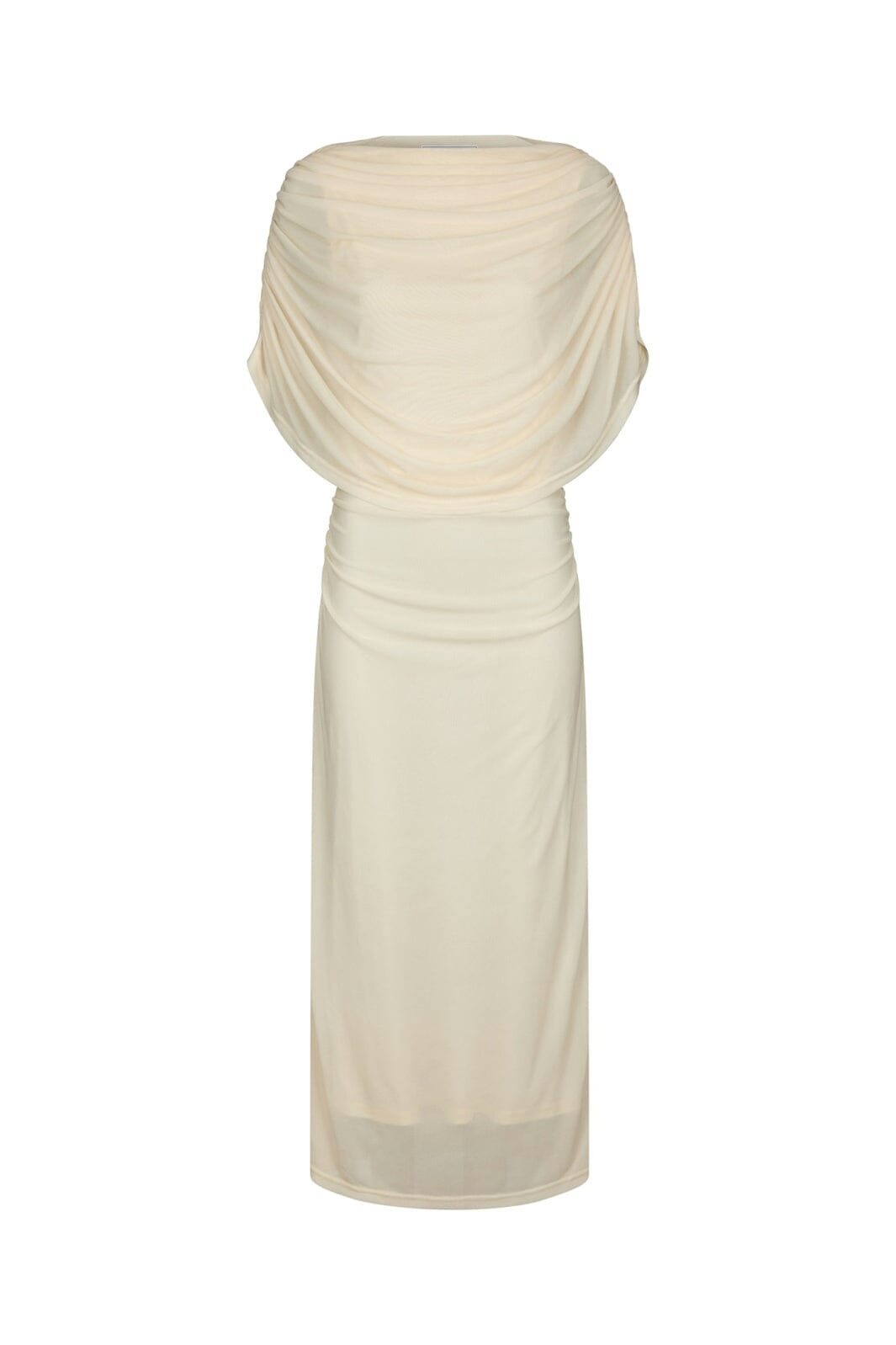 Neo Noir - Tottuna Long Drapy Mesh Dress 168451 - 191 - Light Yellow