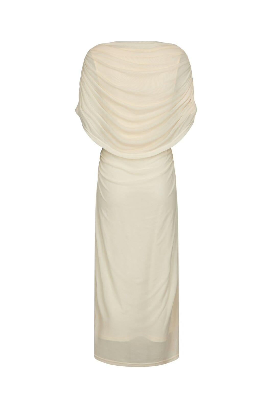 Neo Noir - Tottuna Long Drapy Mesh Dress 168451 - 191 - Light Yellow