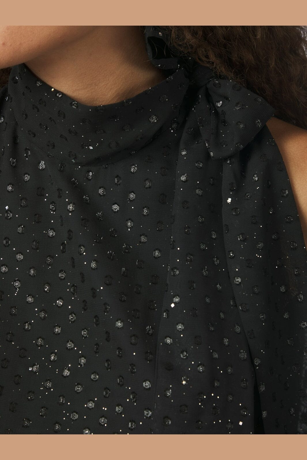 Neo Noir - Veda Glitz Dot Top 171181 - 100 - Black