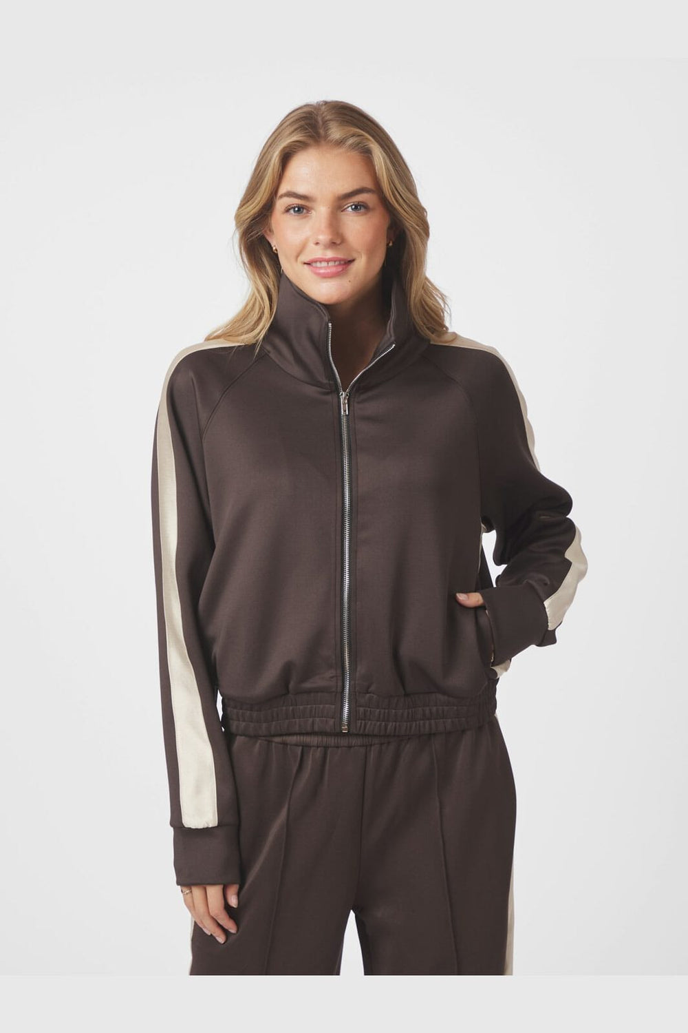 Neo Noir - Vera Track Suit Blouse 164247 - 676 - Dark Brown