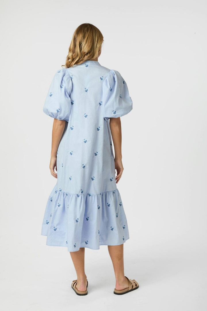 Neo Noir - Veronica Embroidery Dress 165573 - 145 - Light Blue