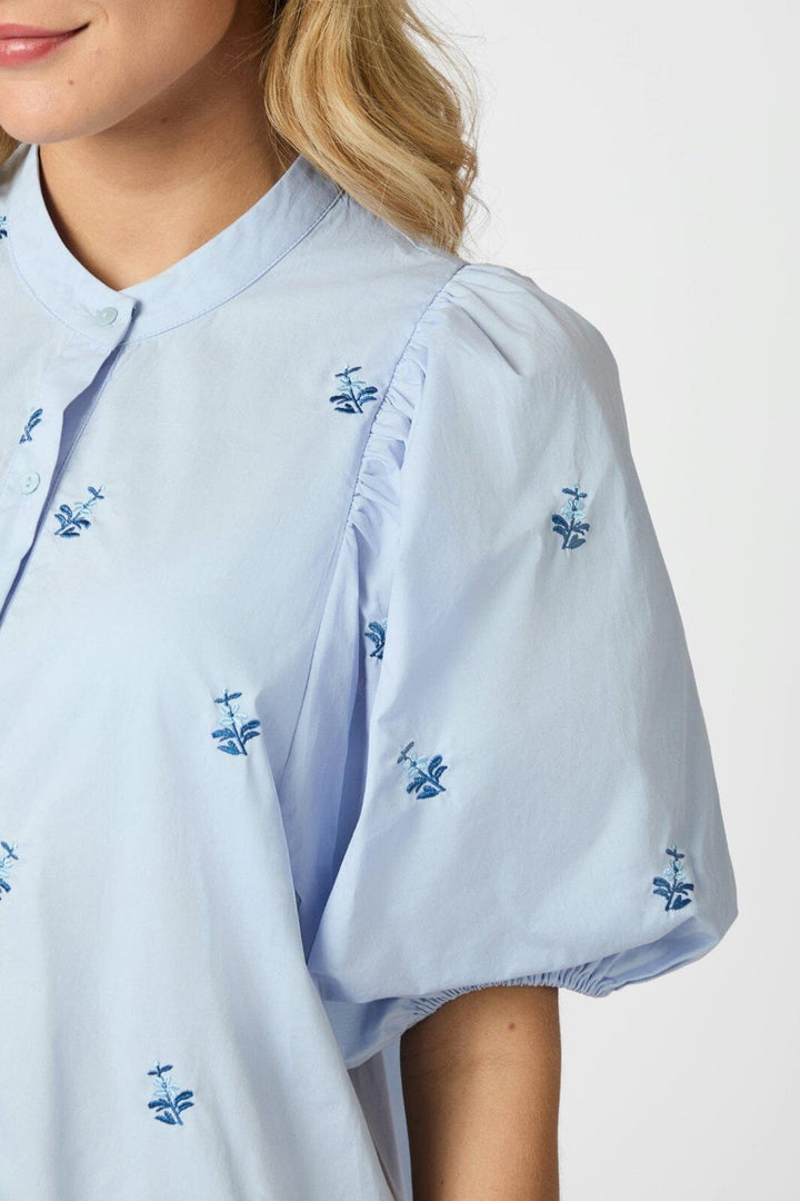 Neo Noir - Veronica Embroidery Dress 165573 - 145 - Light Blue