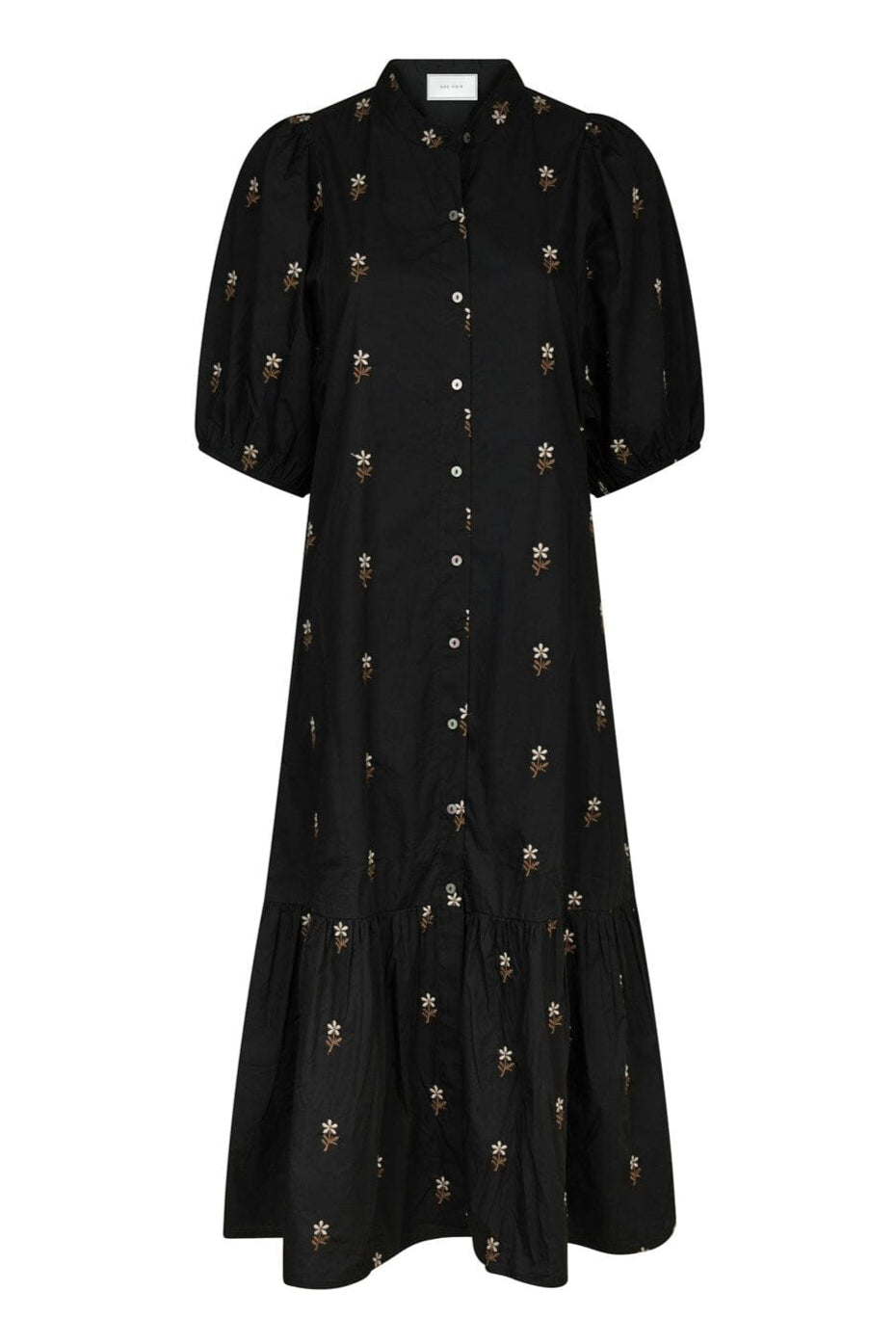 Neo Noir - Veronica Flower Emb Dress 166846 - 100 - Black